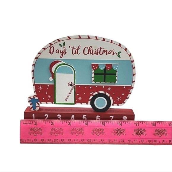 Christmas Camper Themed Days til Christmas Magnetic Calendar 6.25"X6.75"X1" - Picture 7 of 7